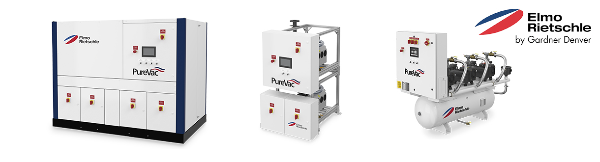 Aircom - Elmo Rietschle PureVac pre-assembled vacuum pump packages - Groupes de pompes à vide pré-assemblés PureVac